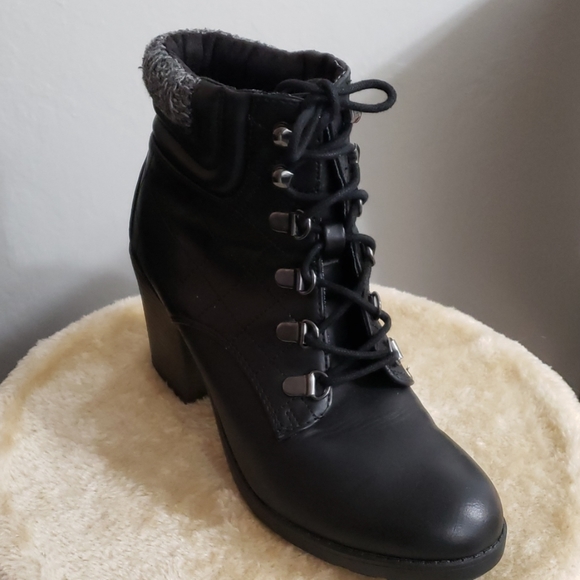 MIA Shoes - Black Lace up Booties